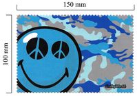 Hadřík na brýle z mikrovlákna Smiley - modré